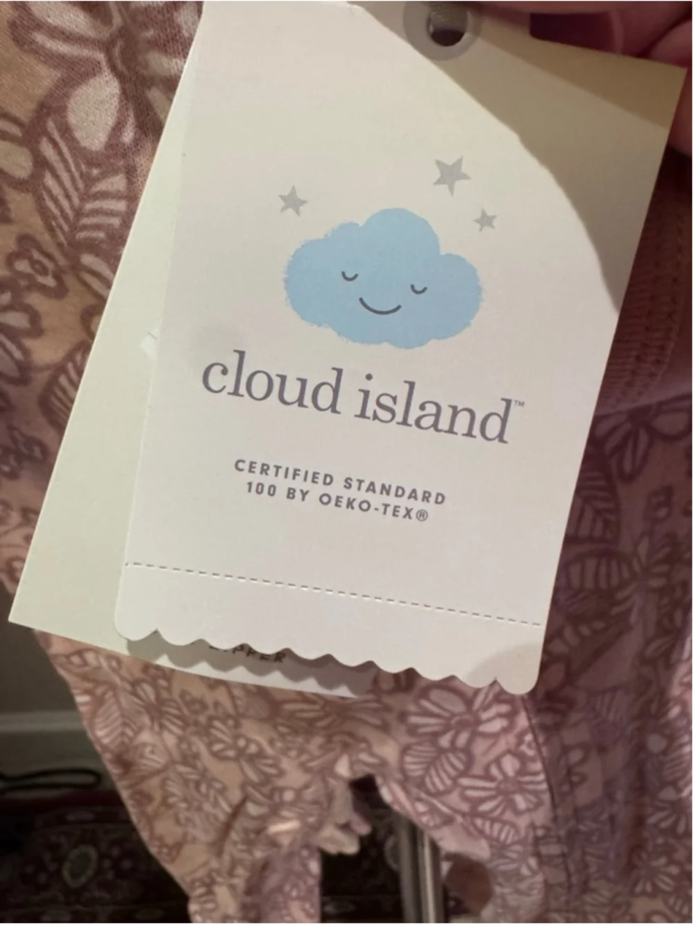 Cloud Island Pajama Set 6-9 Months Pink Floral White